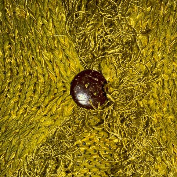 Insane vtg rare boho fairy whimsy 70s chicos green cardigan - Picture 4 of 5